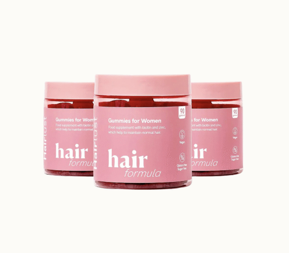 Rosa gummis i rosa burk