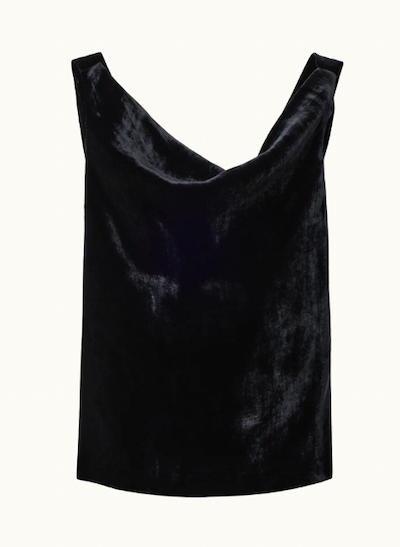 Svart linne i sammet från house of Dagmar.