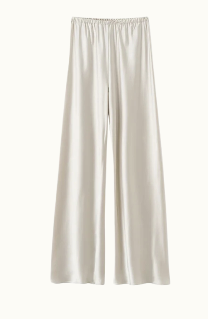 Cremefärgade sidenbyxor från Stylein.