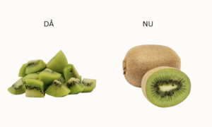 kiwibitar och kiwi med skal.