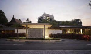 RXV i Sampran - hotellet fotat fråån utsidan.