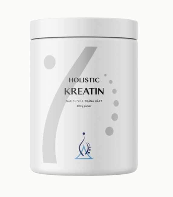 Vit burk med kreatin